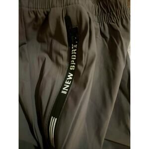Men’s Sport Joggers Gray Drawstring Pants Size Medium/Large
